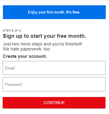 new to netflix sign up now